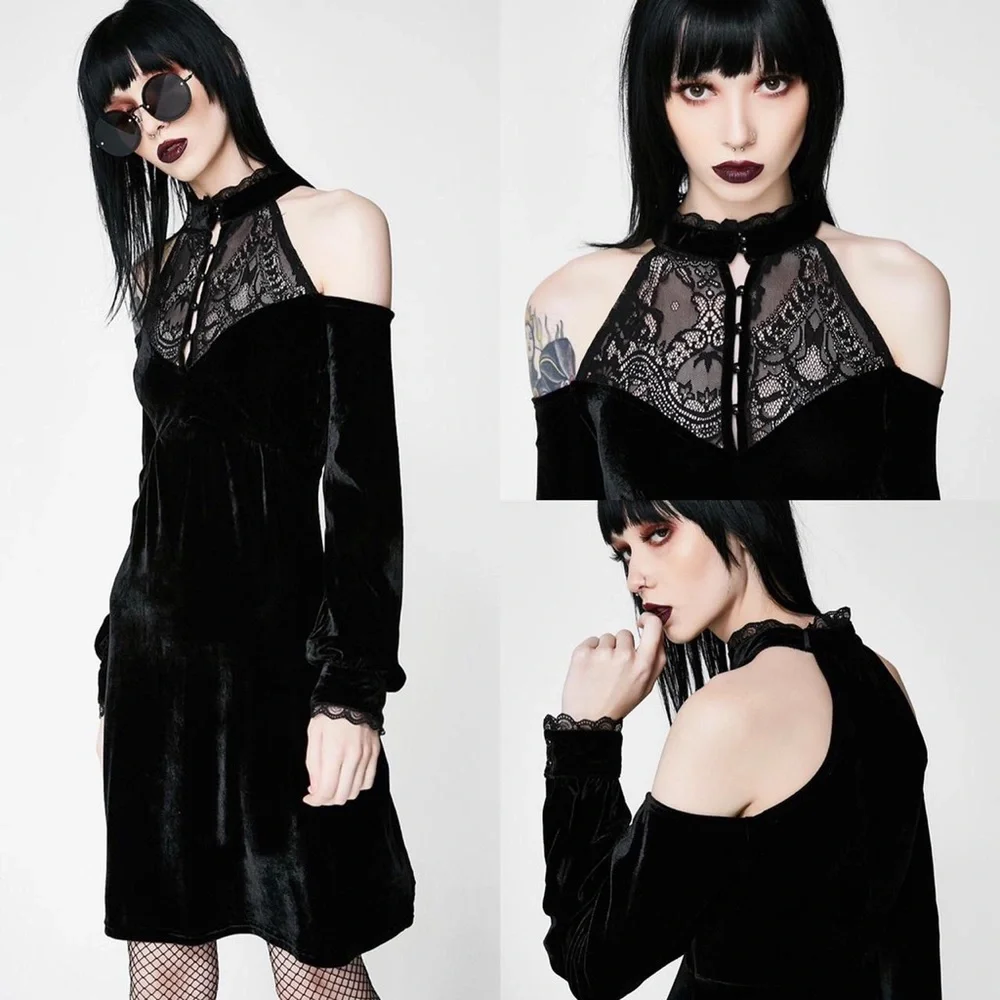 KILLSTAR Wicked Webutant Skater Dress - Picture 1 of 2